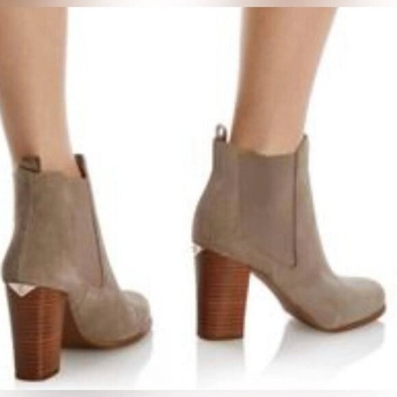 Michael Kors Women’s Lottie Suede Bootie in Luggage - Picture 3 of 8